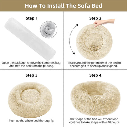 Calming Donut Dog Bed Anti-Anxiety