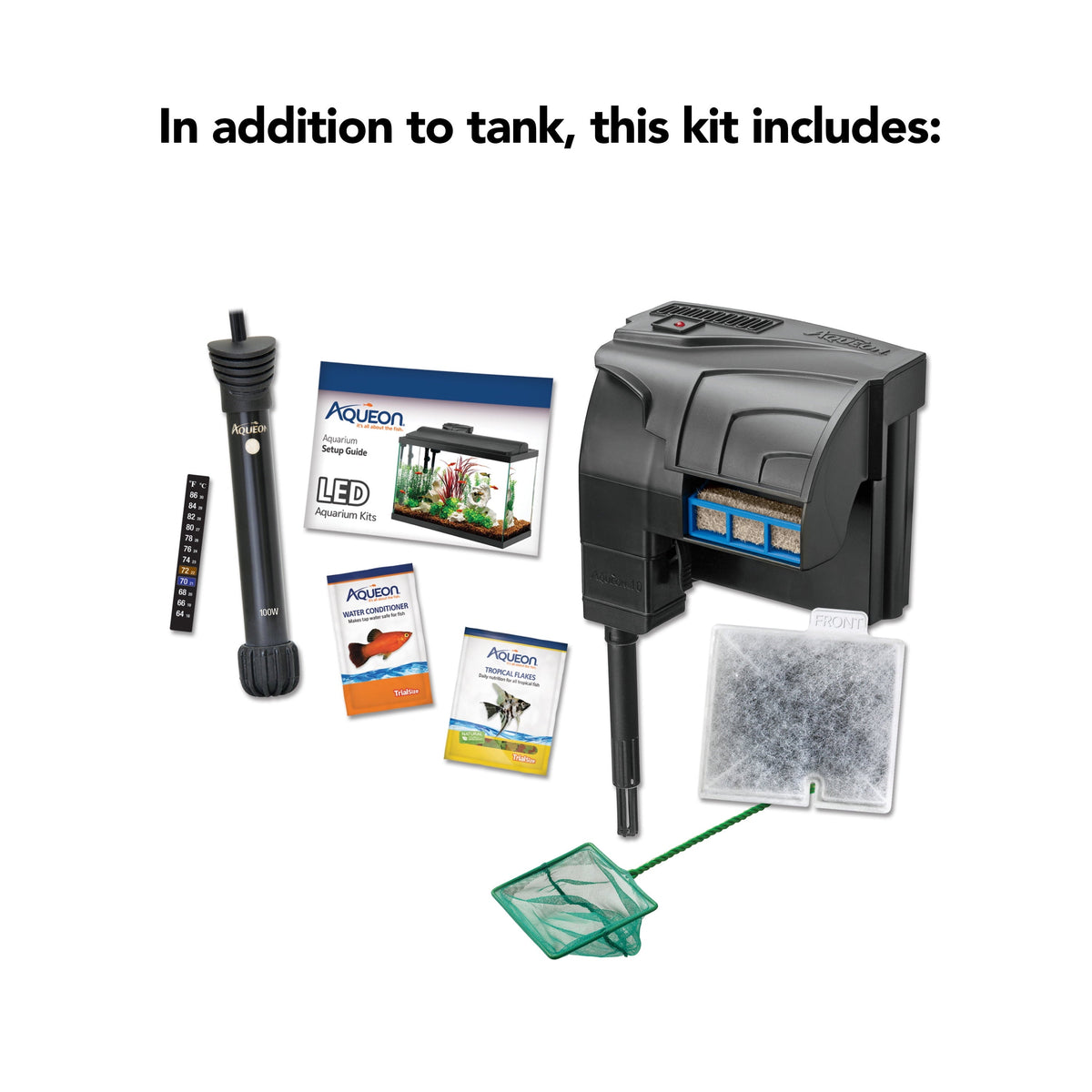 Aqueon 20 Gallon Aquarium Starter Kit – Complete Fish Tank with LED Hood, QuietFlow Filter, Heater & Accessories MJ's Pet Closet
