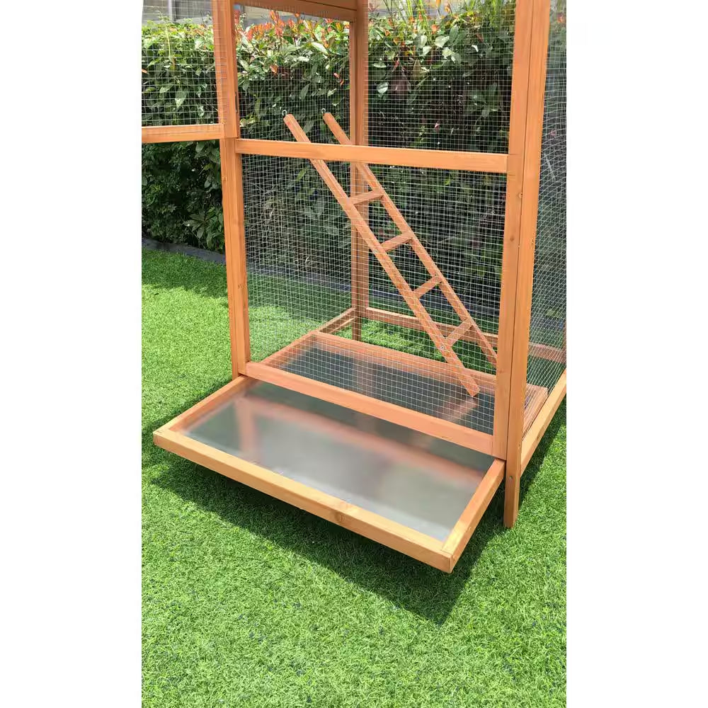 Hanover Outdoor Wooden Bird Cage – 69" Tall Aviary for Small Birds | Parakeets, Cockatiels, Finches & Parrots MJ's Pet Closet