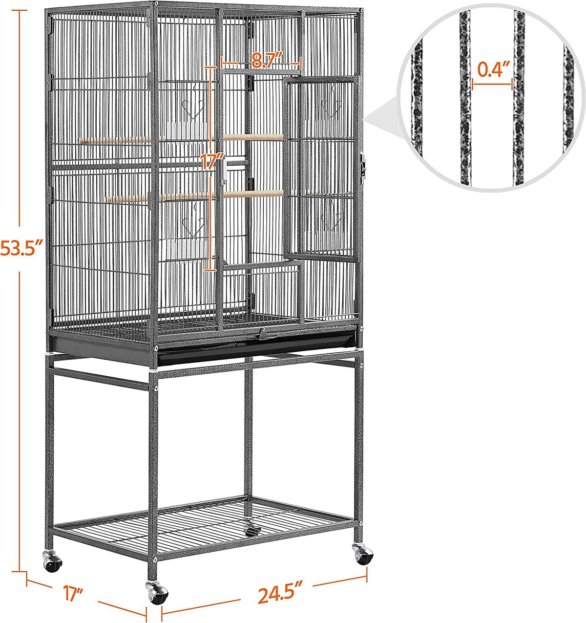 Yaheetech 54" Large Parrot Cage with Rolling Stand MJ's Pet Closet
