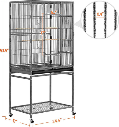 54-Inch Wrought Iron Standing for Large Parrot