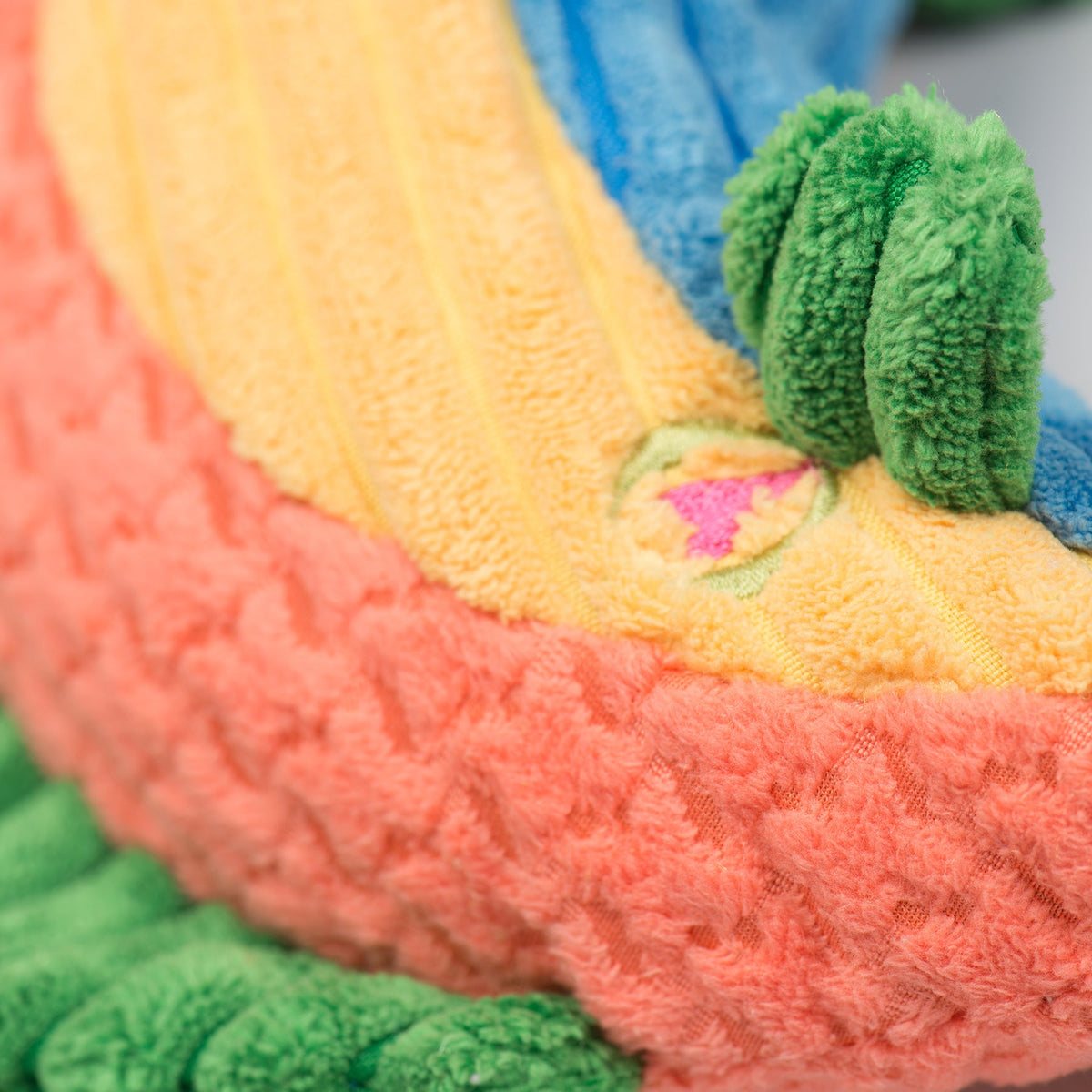 Raucous Rainbow Trout Knottie® Plush Dog Toy – Squeaky Fish Toy for Dogs HuggleHounds