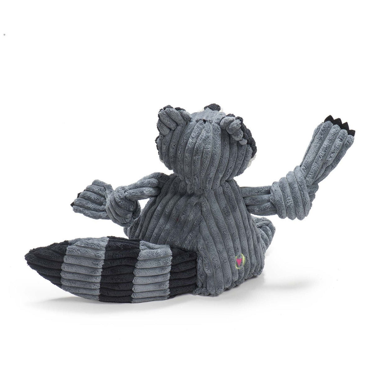 Reggie Raccoon Knottie® Plush Dog Toy – 5-Squeaker Tug & Chew Toy HuggleHounds