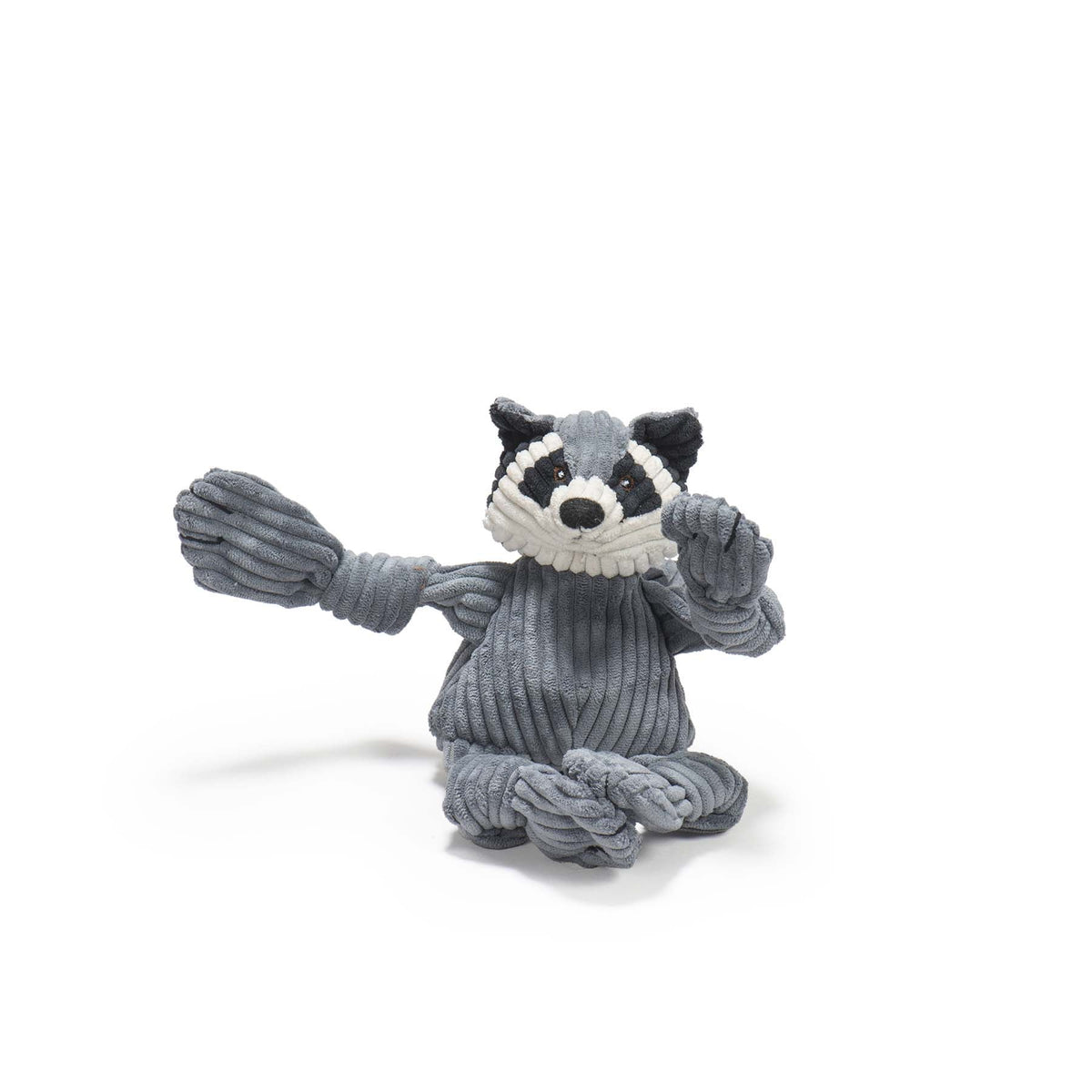 Reggie Raccoon Knottie® Plush Dog Toy – 5-Squeaker Tug & Chew Toy HuggleHounds
