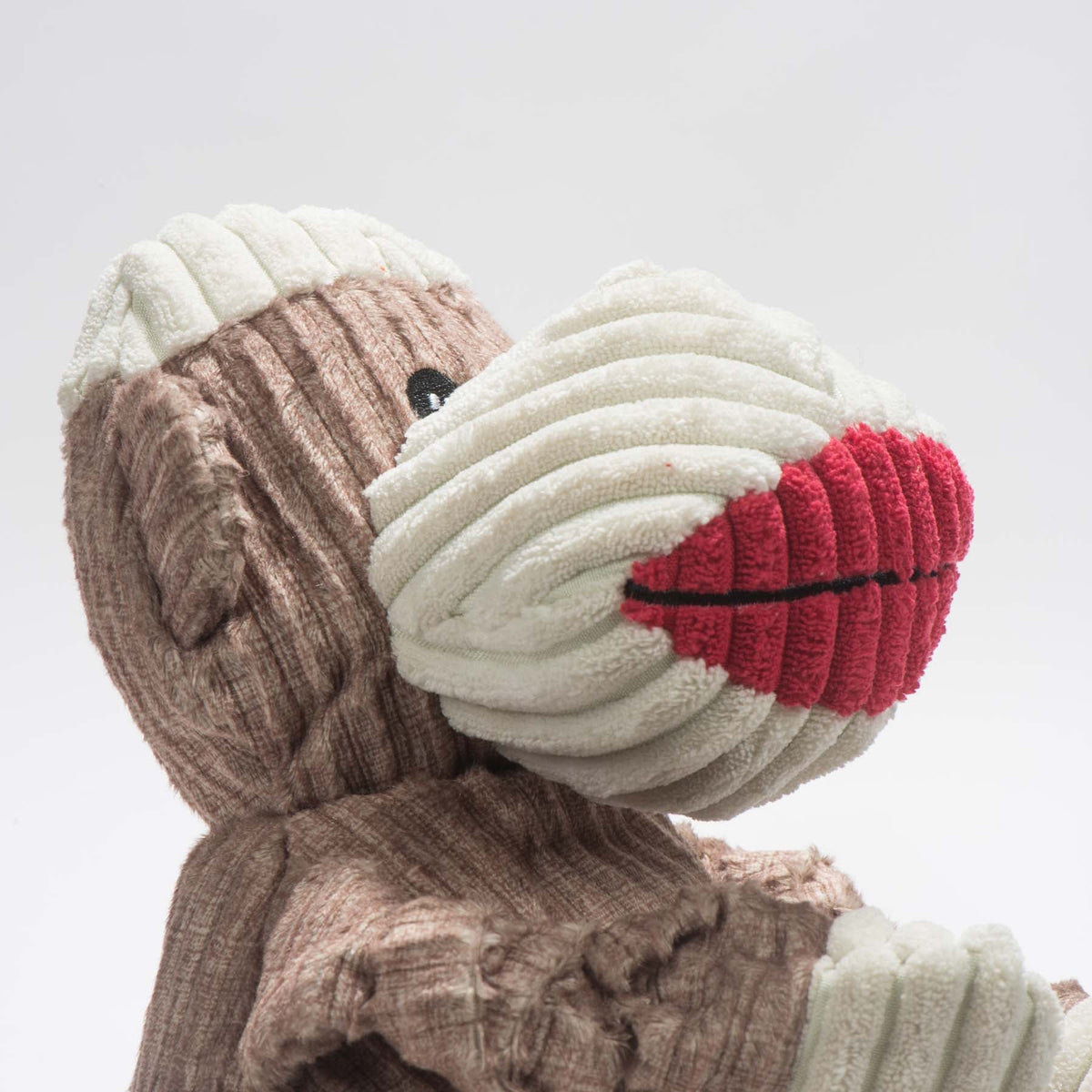 Stuey Sock Monkey Knottie® Plush Dog Toy – 5-Squeaker Tug & Chew Toy HuggleHounds