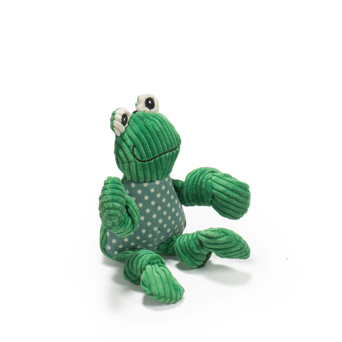 Fergie Frog Knottie® Plush Dog Toy – 5-Squeaker Tug & Chew Toy HuggleHounds