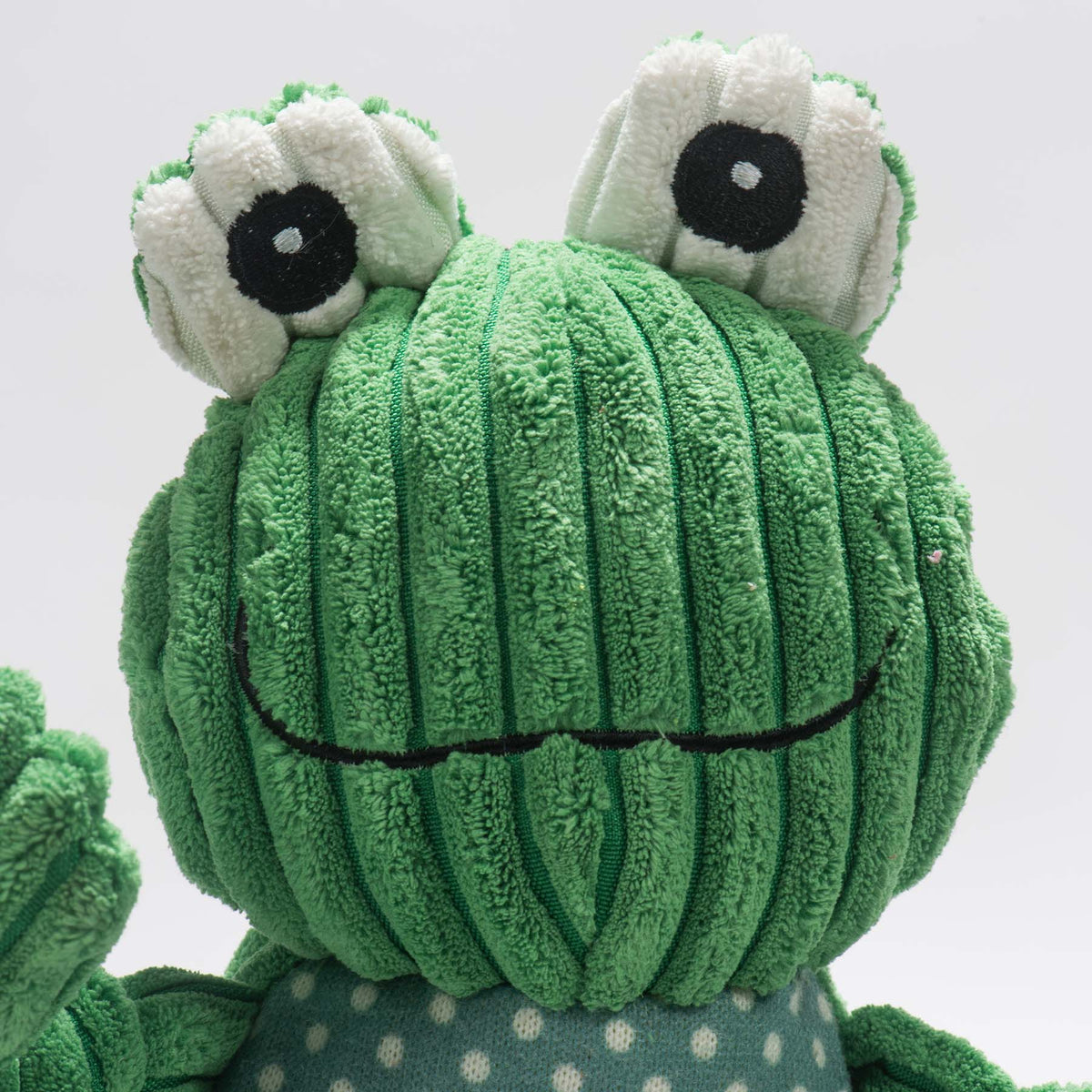 Fergie Frog Knottie® Plush Dog Toy – 5-Squeaker Tug & Chew Toy HuggleHounds