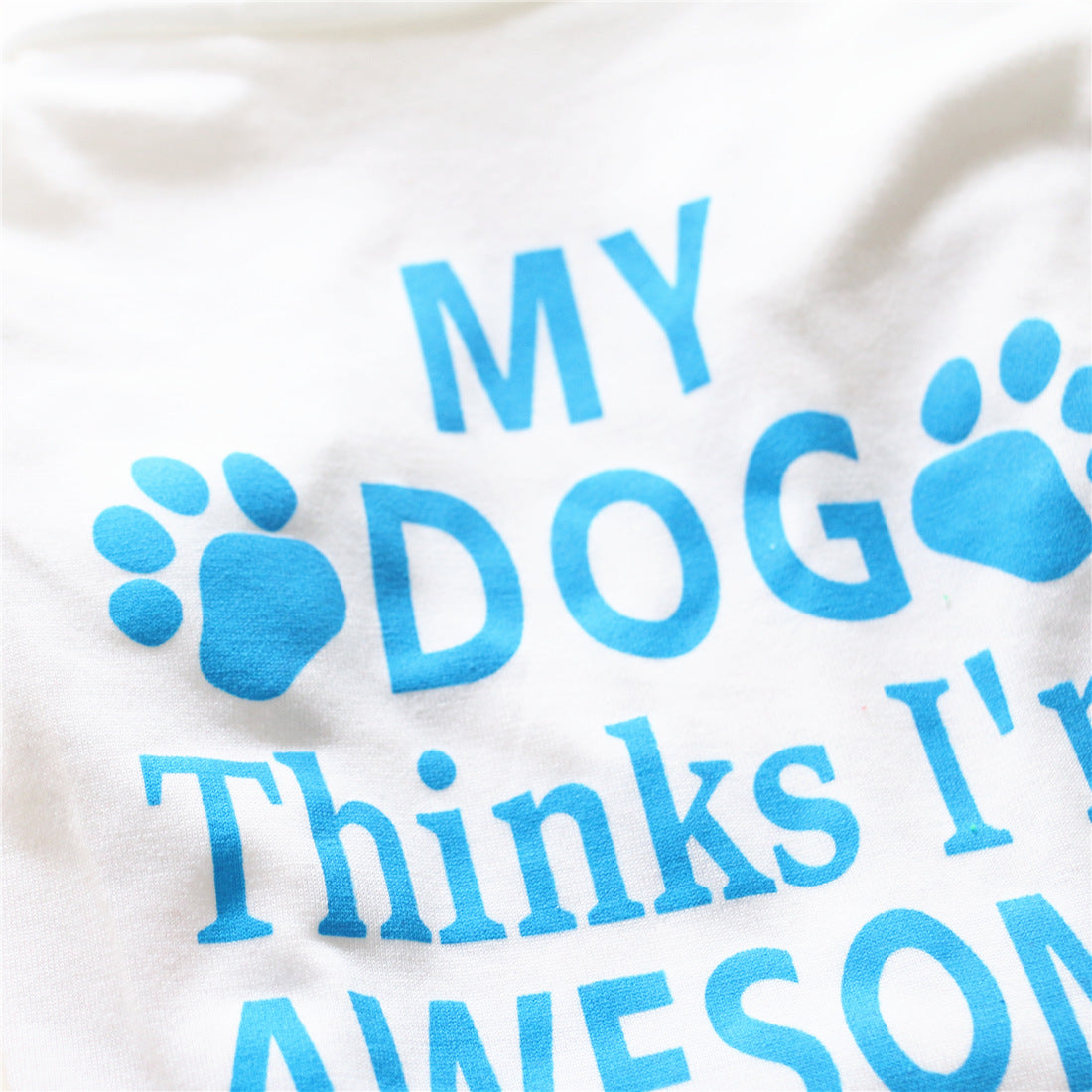 Summer Pet Vest | Lightweight Breathable Cotton Dog Shirt | Blue & White Pet Zen