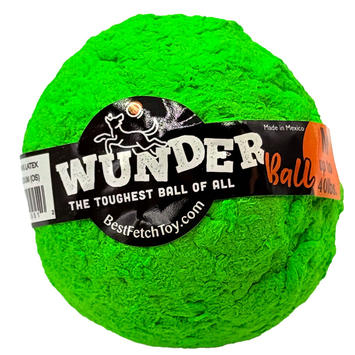 WUNDERball Dog Fetch Toy | 100% Natural Rubber, Floatable & Virtually Indestructible | S–XL WACKYstore