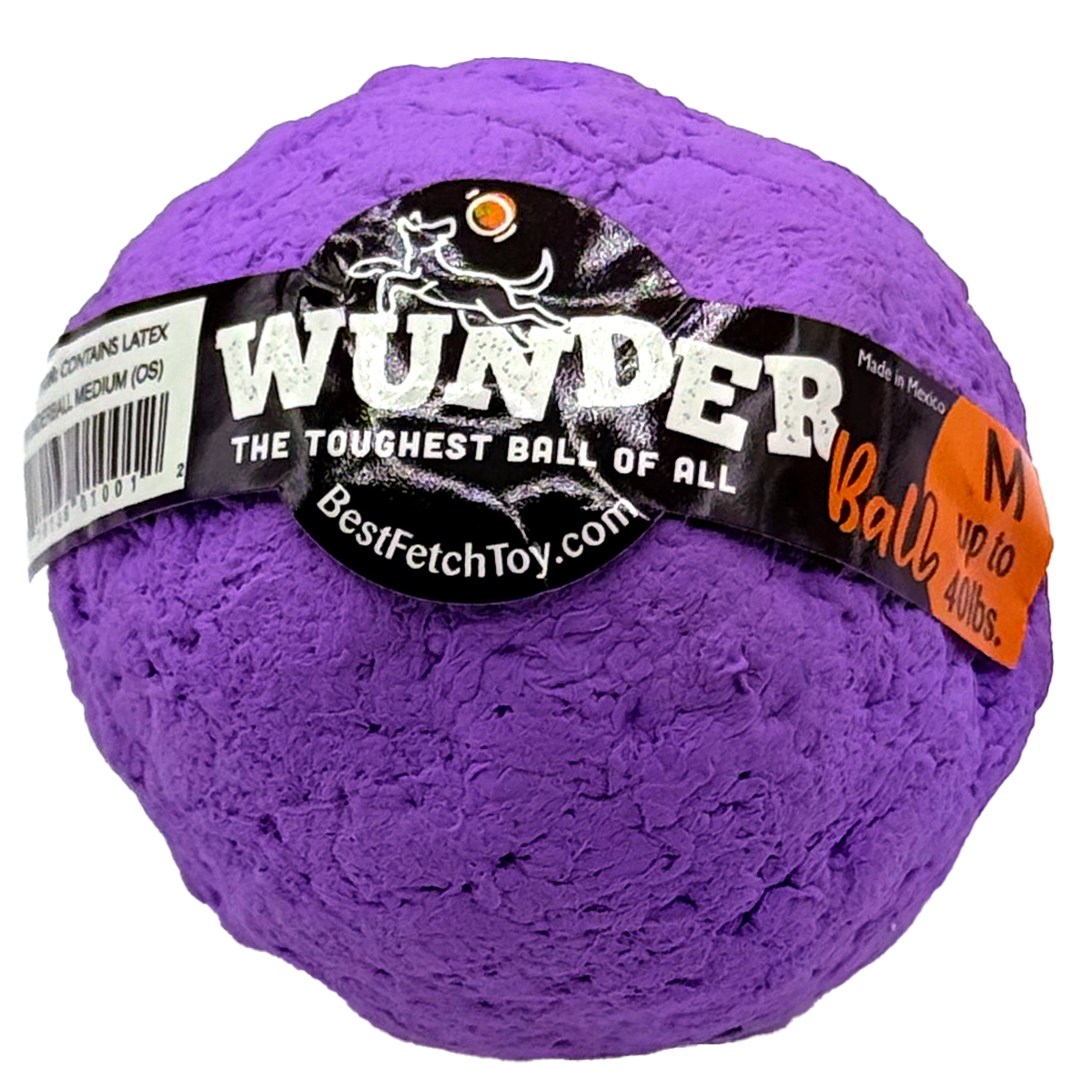 WUNDERball Dog Fetch Toy | 100% Natural Rubber, Floatable & Virtually Indestructible | S–XL WACKYstore