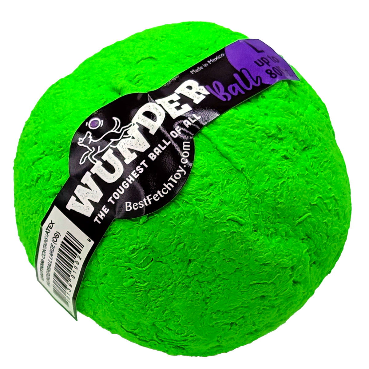 WUNDERball Dog Fetch Toy | 100% Natural Rubber, Floatable & Virtually Indestructible | S–XL WACKYstore