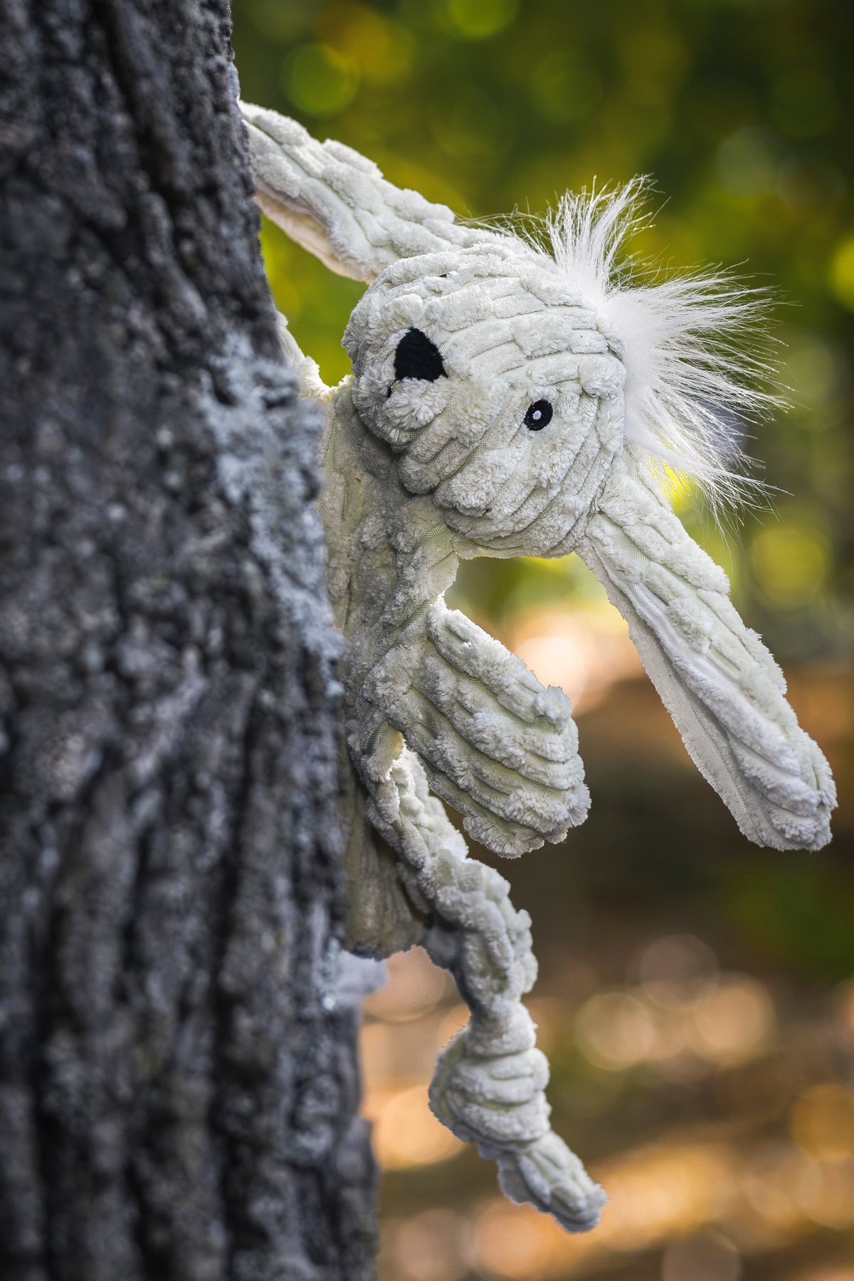 Bobbi Bunny HuggleFlatties™ Plush Dog Toy – 3 Squeakers, Crinkle & Machine Washable HuggleHounds