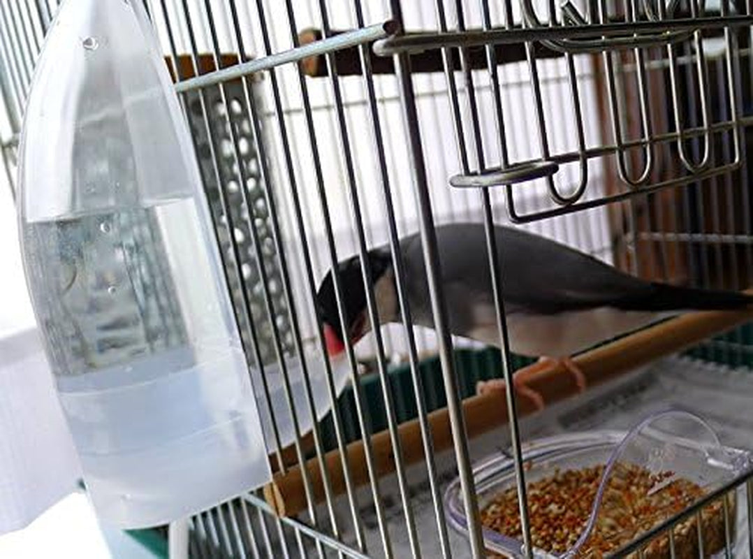 Bird Cage Water Bottle Dispenser | Set of 2 | Automatic Feeder for Zebra Finches, Budgies & Small Birds | Clear MJ's Pet Closet