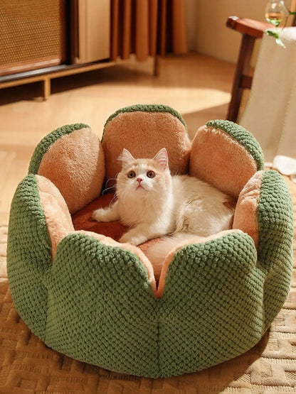 Flower Petal Plush Cozy Pet Nests