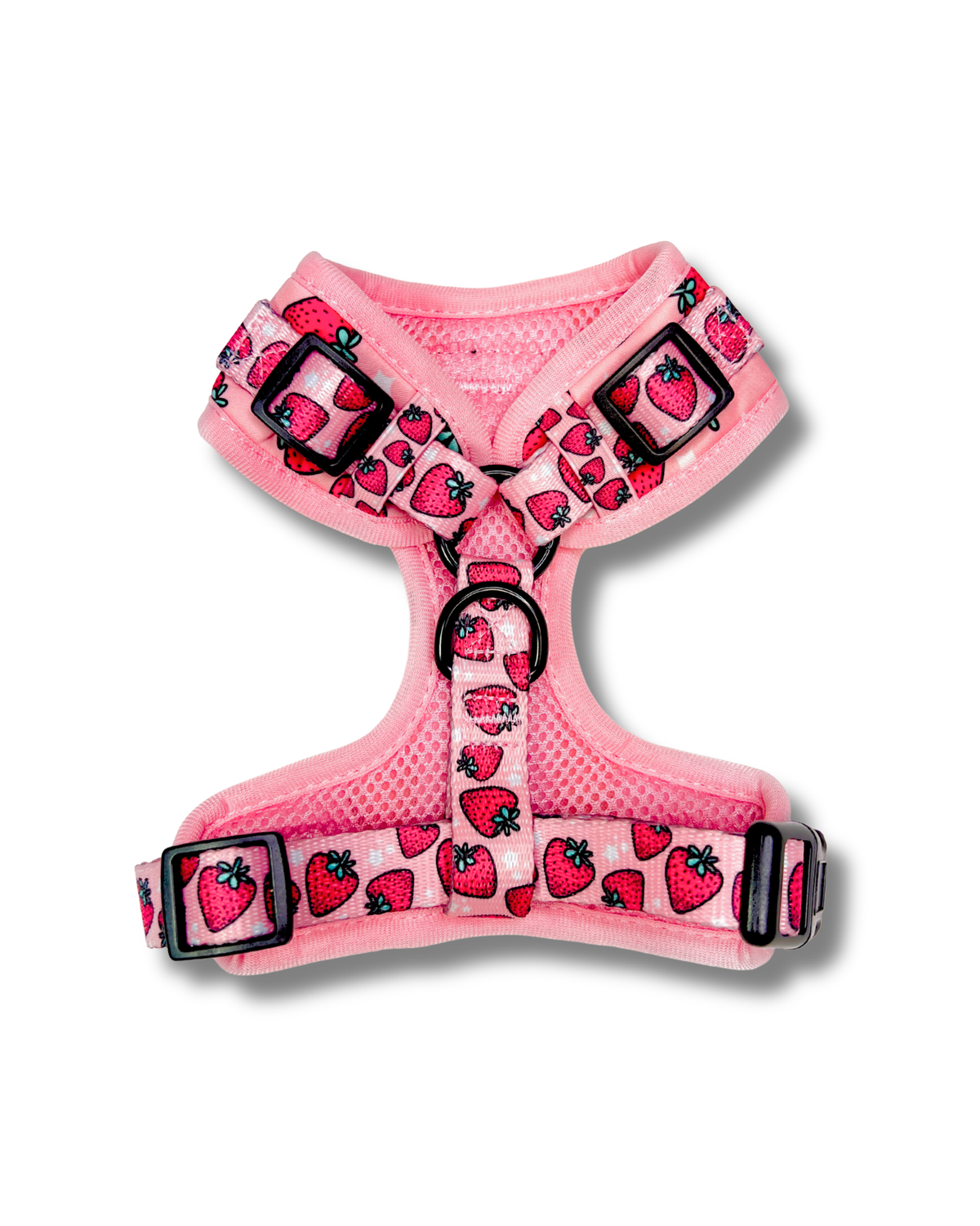 Strawberry Fields Adjustable Dog Harness – Dual D-Ring Peached Pups