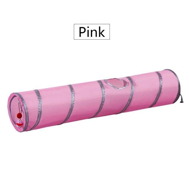 Collapsible Cat Tunnel Toy | Foldable S-Tube with Crinkle Sides & Peepholes | 2–5 Holes Stevvex