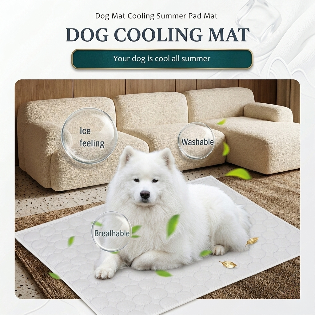 Cooling Dog Bed Mat | Lightweight Pet Cooling Mat for Dogs & Cats Midfox
