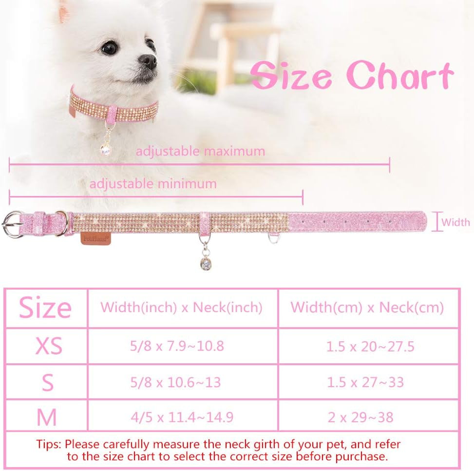 Rhinestone PU Leather Collar for Cats & Dogs – PetsHome MJ's Pet Closet