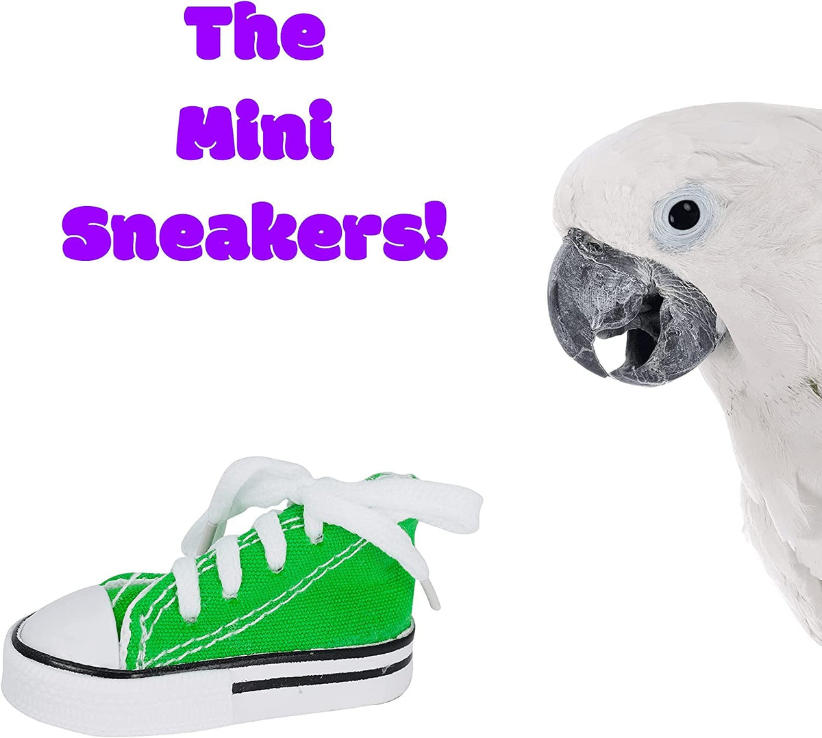 Bonka Bird Toys 12 Mini Sneakers – Foot Toys for Parrots & Small Birds MJ's Pet Closet