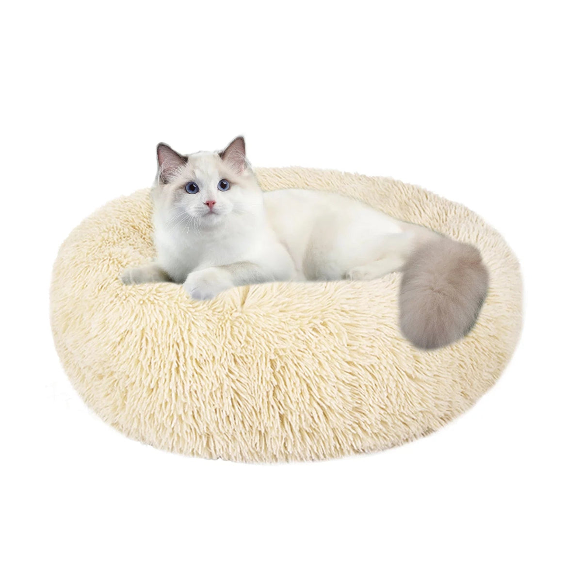 Calming Donut Dog Bed – Self-Warming Anti-Anxiety Plush Bed for Dogs & Cats MJ's Pet Closet