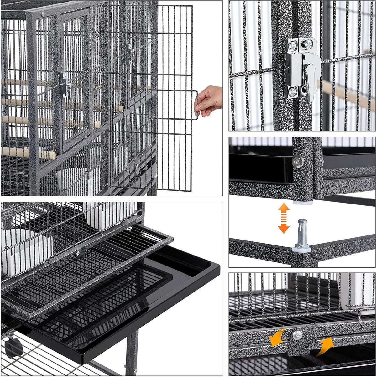 Yaheetech 41.5" Stackable Divided Bird Breeder Cage MJ's Pet Closet