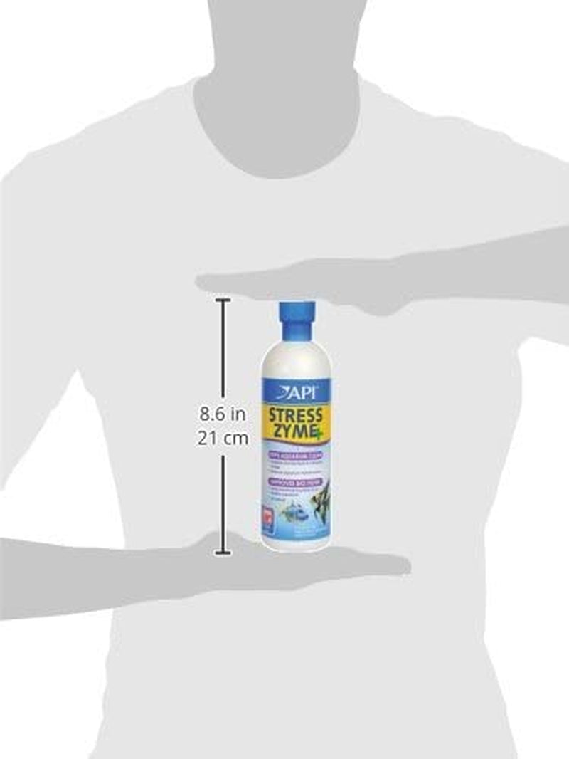 API Stress Zyme Aquarium Cleaning Solution – Live Bacteria for Freshwater & Saltwater Tanks (16 oz) MJ's Pet Closet