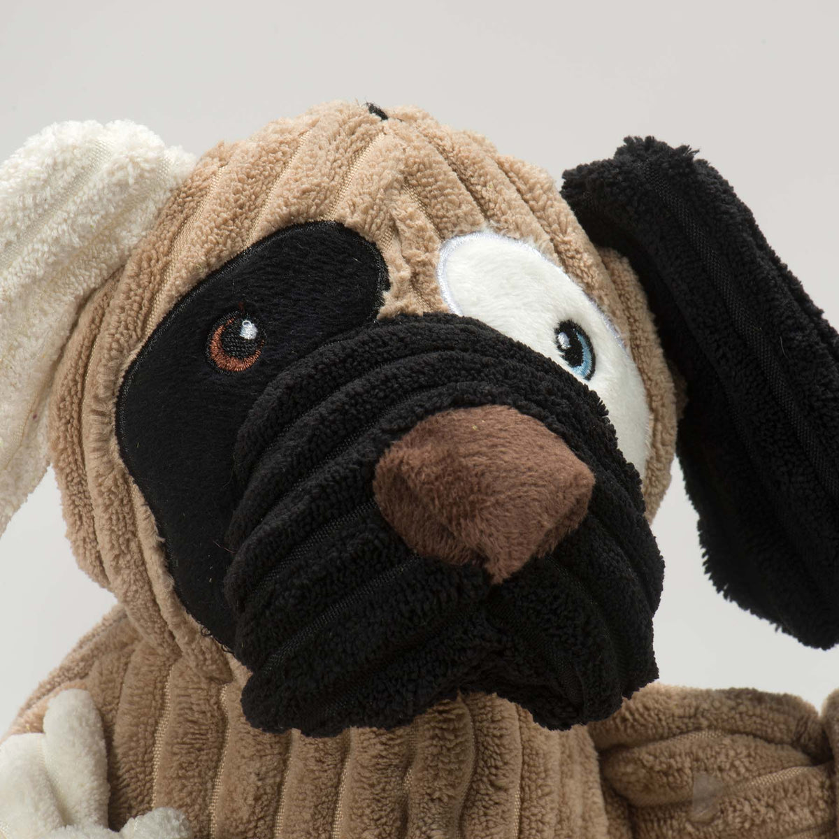 Patches HuggleMutt™ Knottie® Plush Dog Toy – Large, 5-Squeaker Tug Toy HuggleHounds
