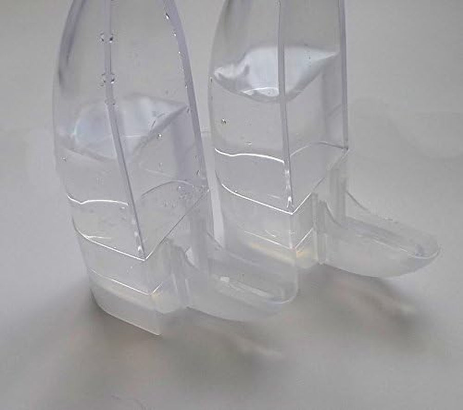 Clear plastic cowboy boot on a white background