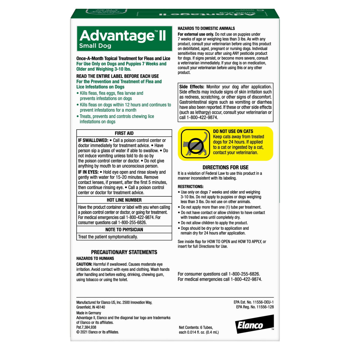 Advantage II Flea Treatment for Small Dogs (3-10 lbs) – 6-Month Supply MJ's Pet Closet