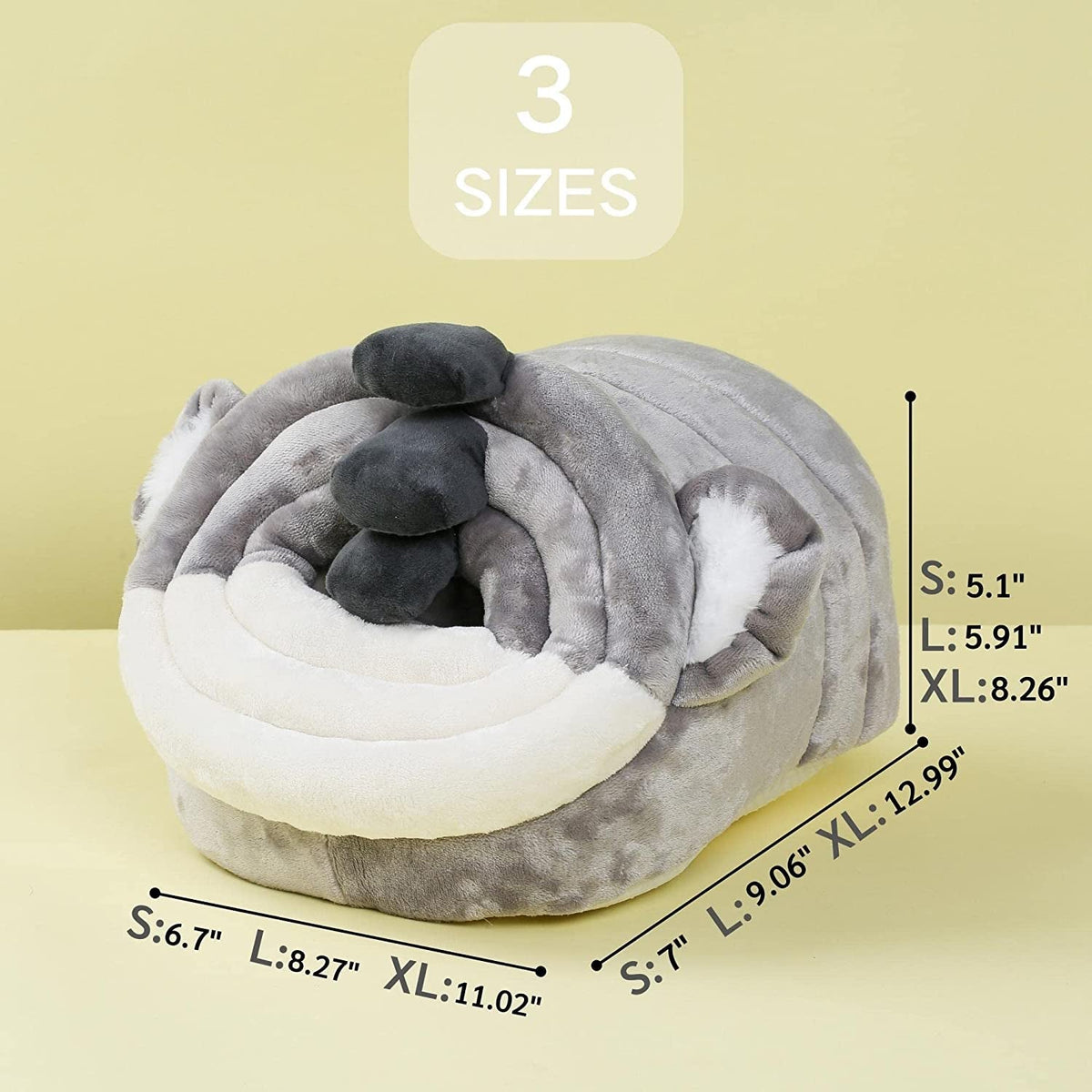 JanYoo Small Animal Hideout Bed – Soft Plush Sleeping Bag MJ's Pet Closet