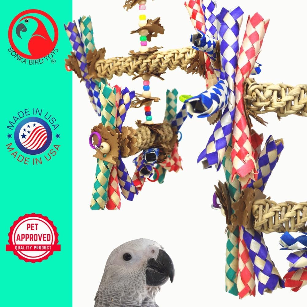 Bonka Bird Toys 1241 Double Helix – Medium Bird Shredding Toy MJ's Pet Closet