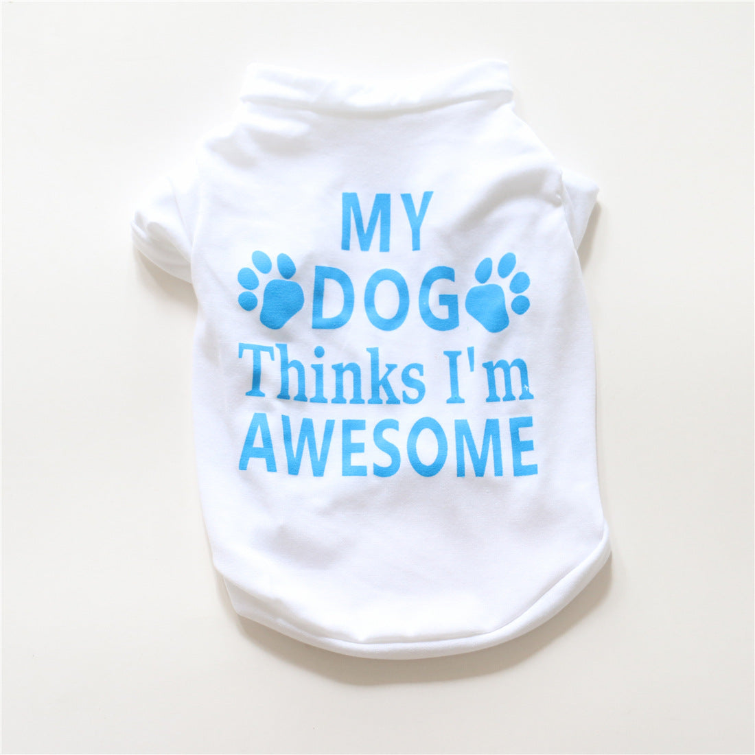 Summer Pet Vest | Lightweight Breathable Cotton Dog Shirt | Blue & White Pet Zen