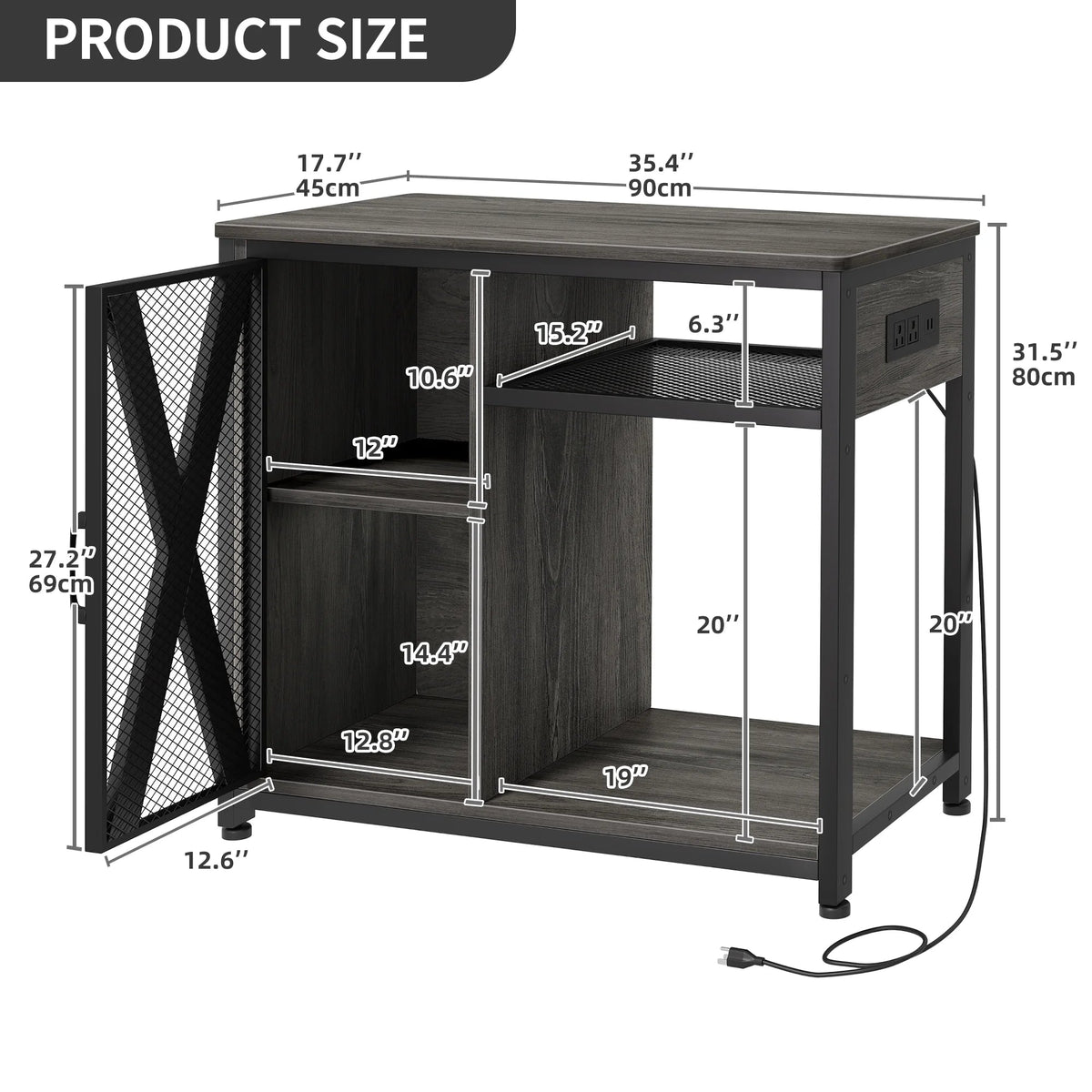 40–50 Gallon Aquarium Stand with Power Outlets, LED Lights & Storage Cabinet MJ's Pet Closet