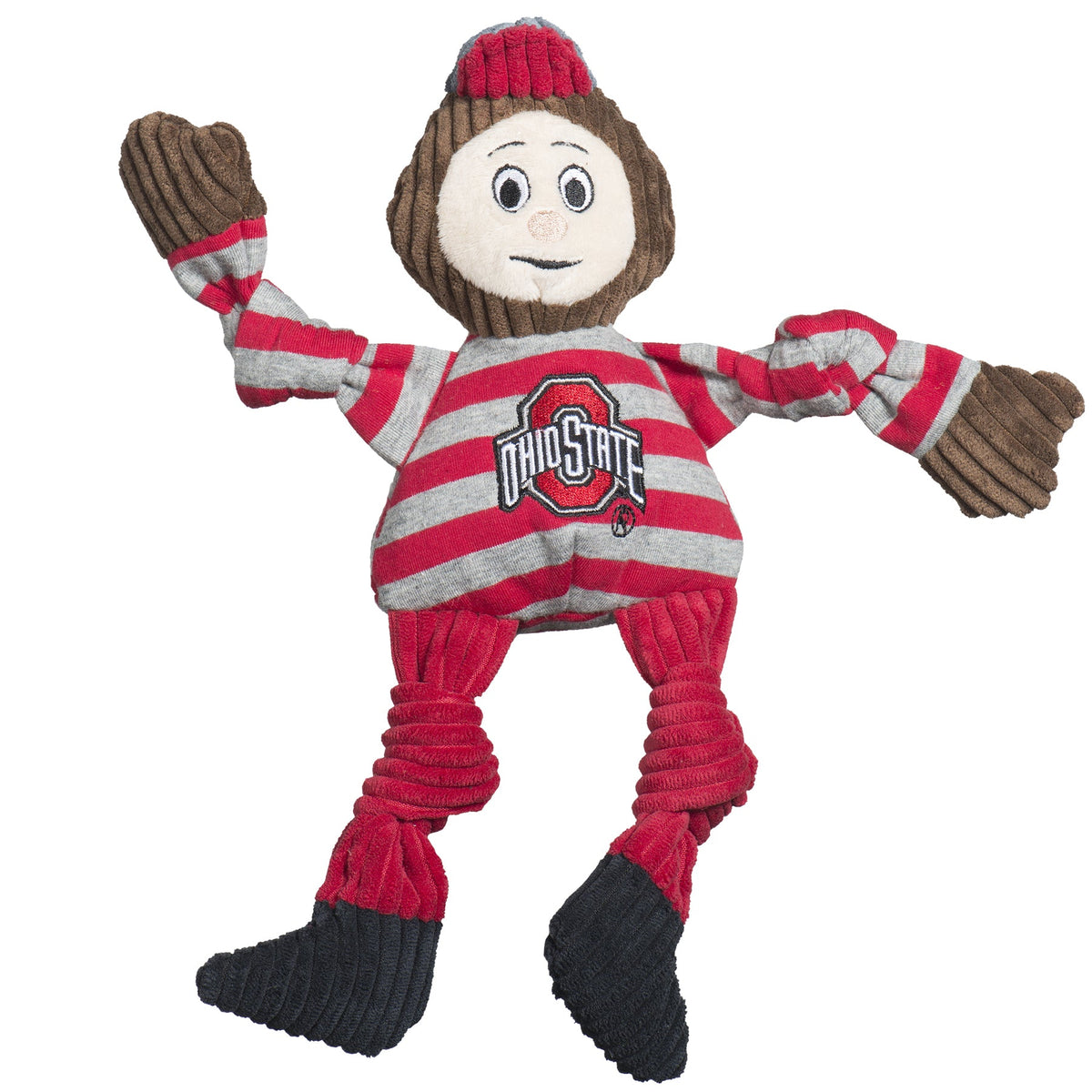 Ohio State Buckeyes Brutus Knottie® Plush Dog Toy – Officially Licensed NCAA HuggleHounds
