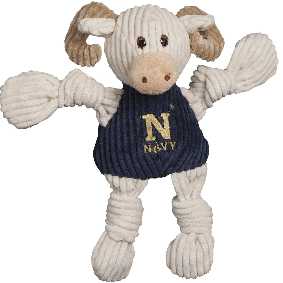 Navy Midshipmen Bill the Goat Knottie® Plush Dog Toy – Officially Licensed NCAA HuggleHounds