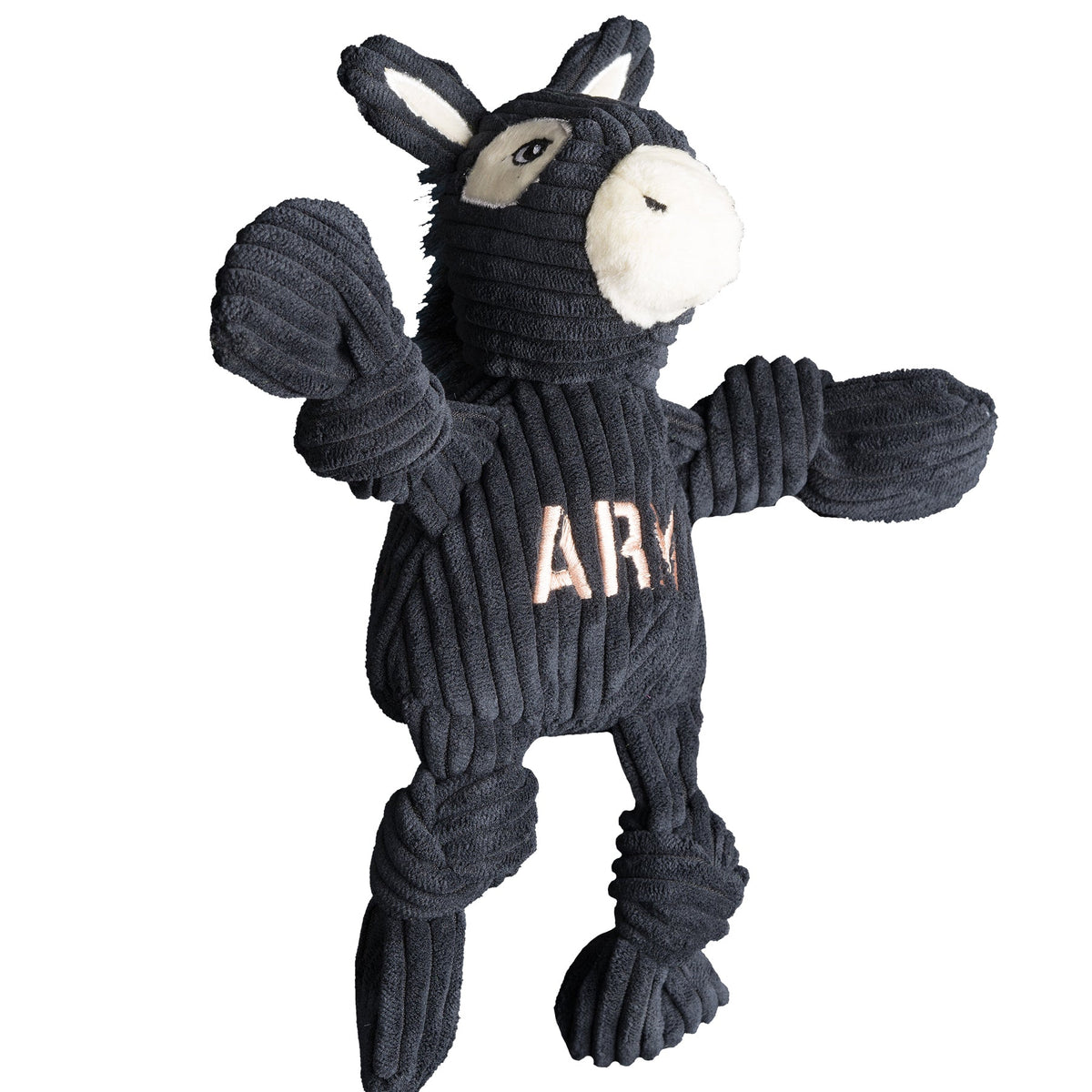 NCAA Army Mule Knottie® Plush Dog Toy — West Point, Tough & Squeaky HuggleHounds
