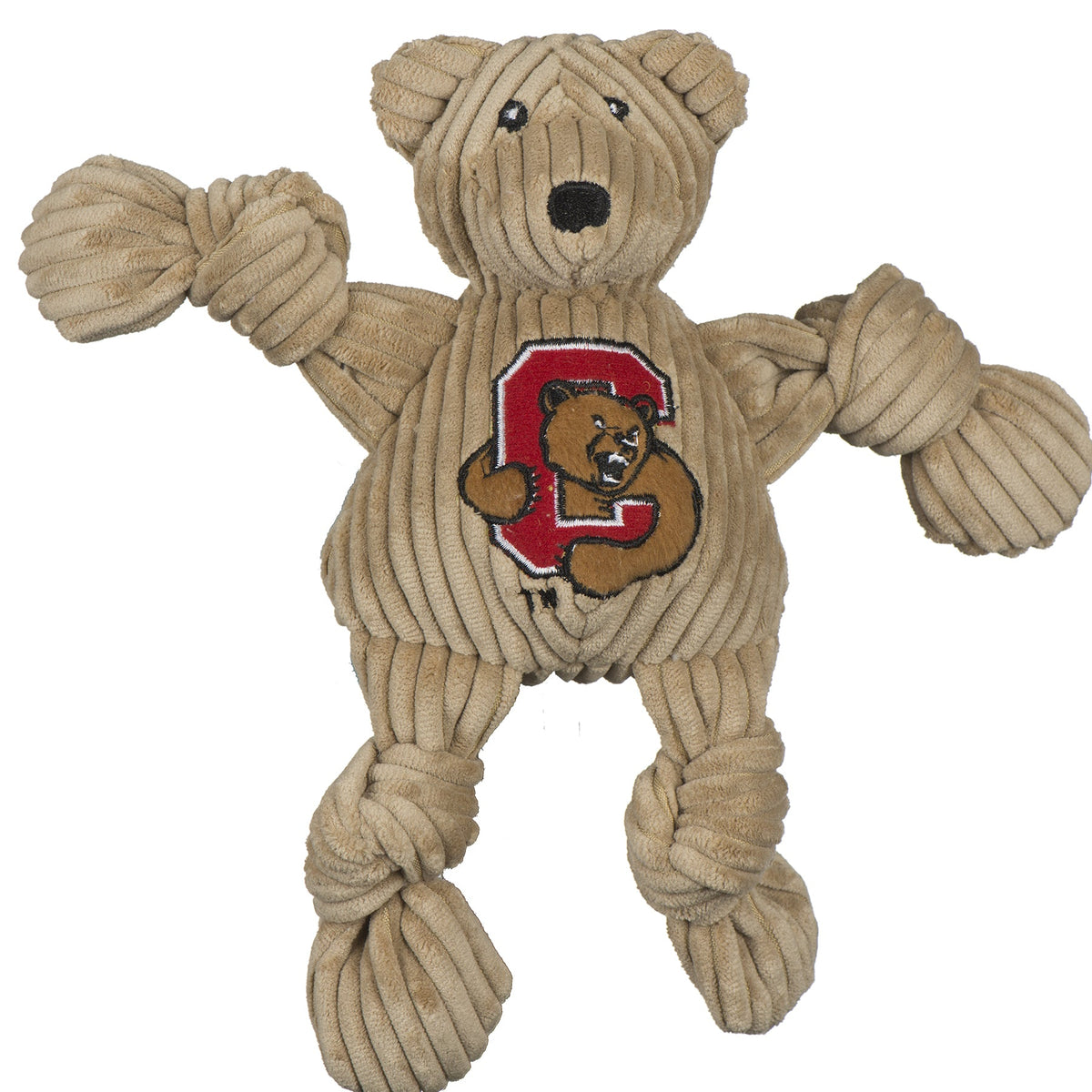 Cornell Big Red Bear Knottie® Plush Dog Toy – Officially Licensed NCAA HuggleHounds