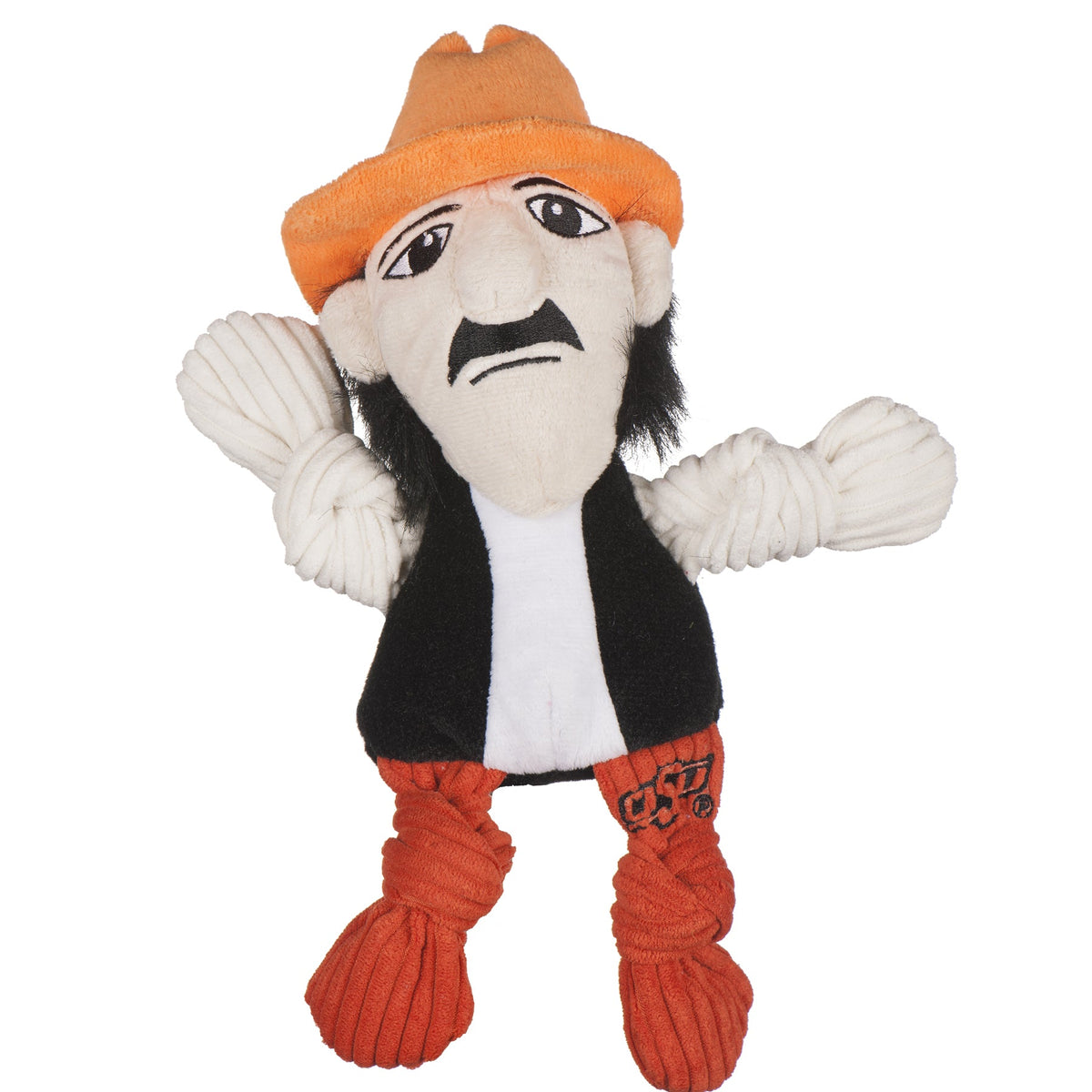 Oklahoma State Cowboys Pistol Pete Knottie® Plush Dog Toy – Officially Licensed NCAA HuggleHounds