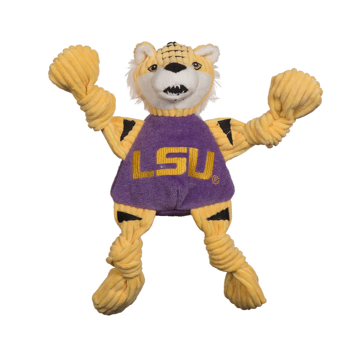 LSU Tigers Mike the Tiger Knottie® Plush Dog Toy – Officially Licensed NCAA HuggleHounds