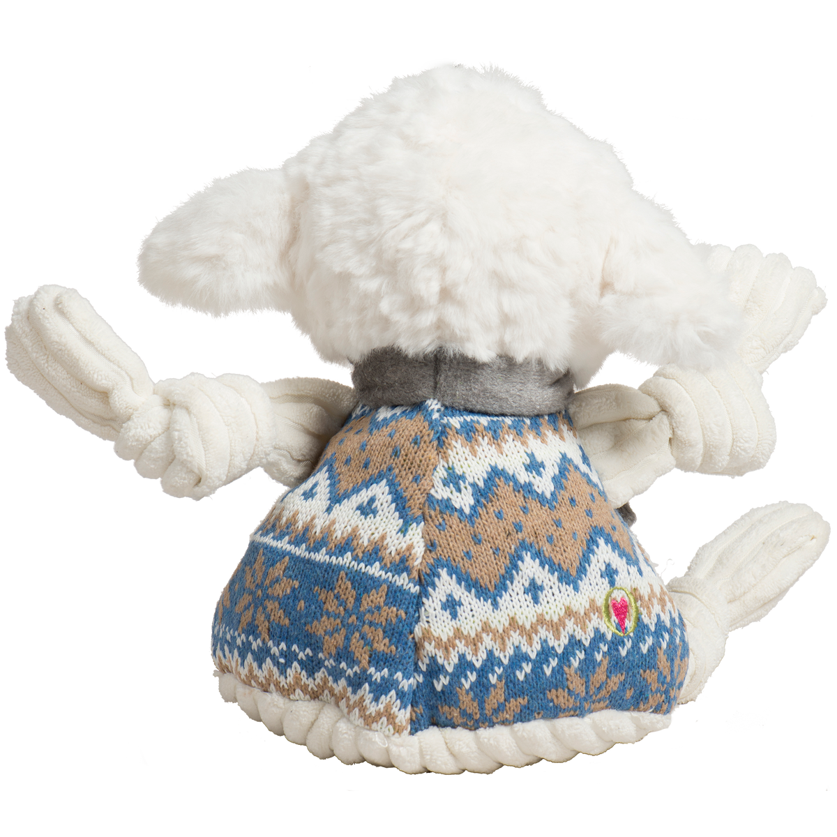 Leo Lamb Knottie® Plush Dog Toy – 5 Squeakers, Tuffut Technology®, Small & Large HuggleHounds