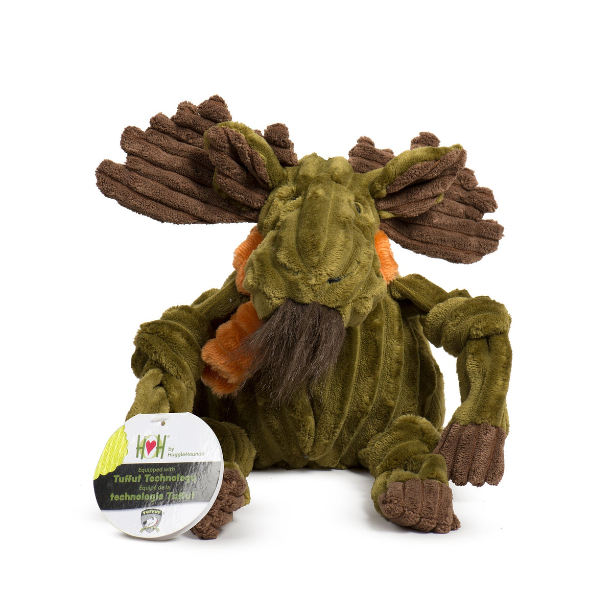 Milo Moose Knottie® Plush Dog Toy – 5 Squeakers, Tuffut Technology®, Small & Large HuggleHounds