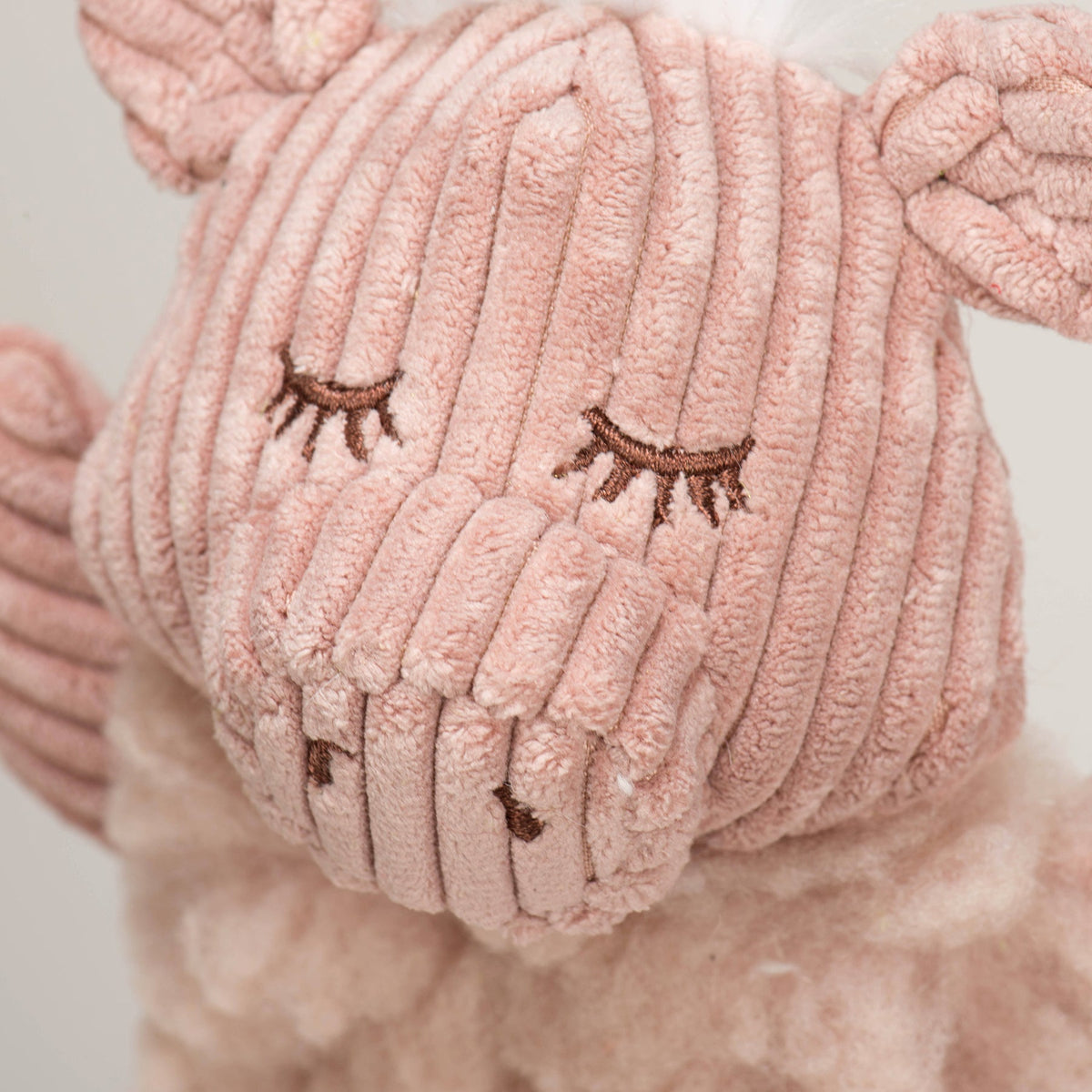 Penelope Pig Fluffer Long & Lovelie™ Plush Dog Toy – 3 Squeakers, Crinkle & Machine Washable HuggleHounds
