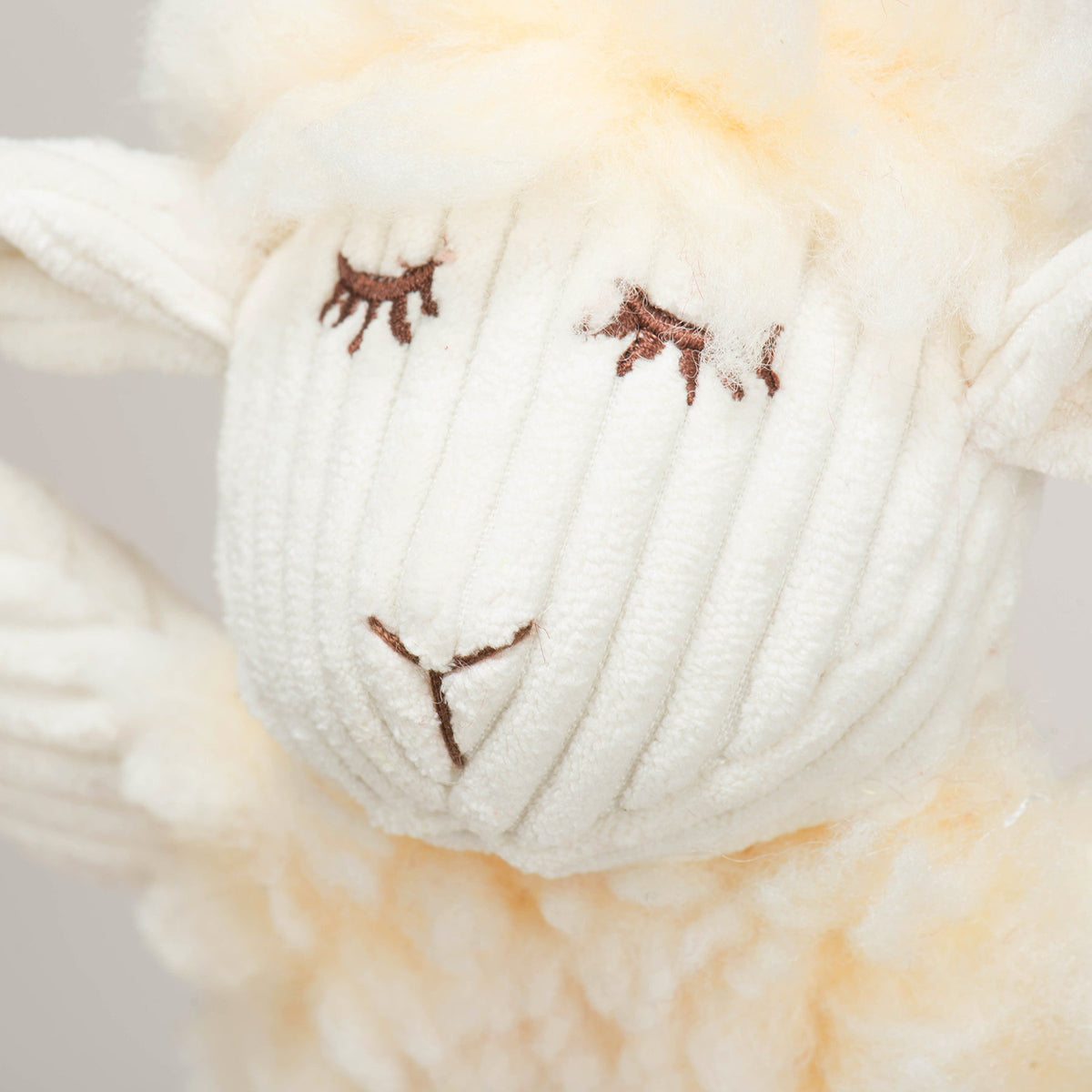 Louise Lamb Fluffer Long & Lovelie™ Plush Dog Toy – 3 Squeakers, Crinkle & Machine Washable HuggleHounds
