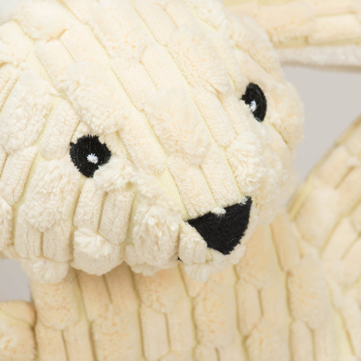 Bobbi Bunny HuggleFlatties™ Plush Dog Toy – 3 Squeakers, Crinkle & Machine Washable HuggleHounds