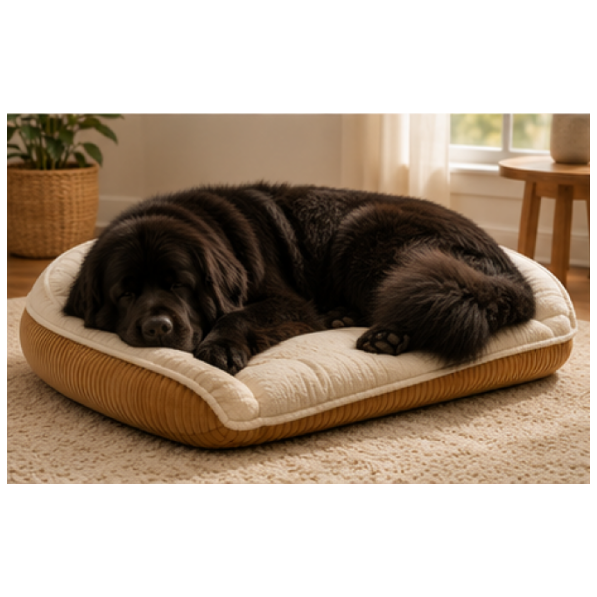 Scout Perfect Bolster Dog Bed – Corduroy, Removable Liner, Recycled Fill HuggleHounds