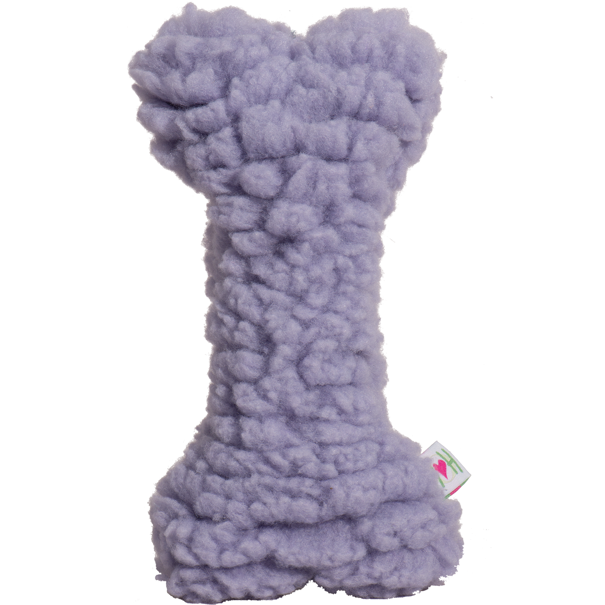 Purple textured dog toy on a white background