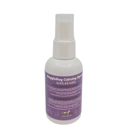 HuggleHug Calming Spray bottle on a white background