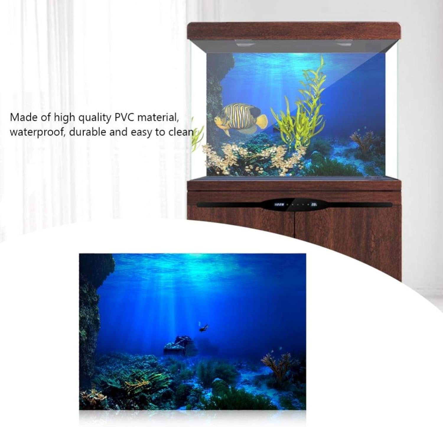 3D Effect Underwater Aquarium Background Poster (61×30cm) MJ's Pet Closet