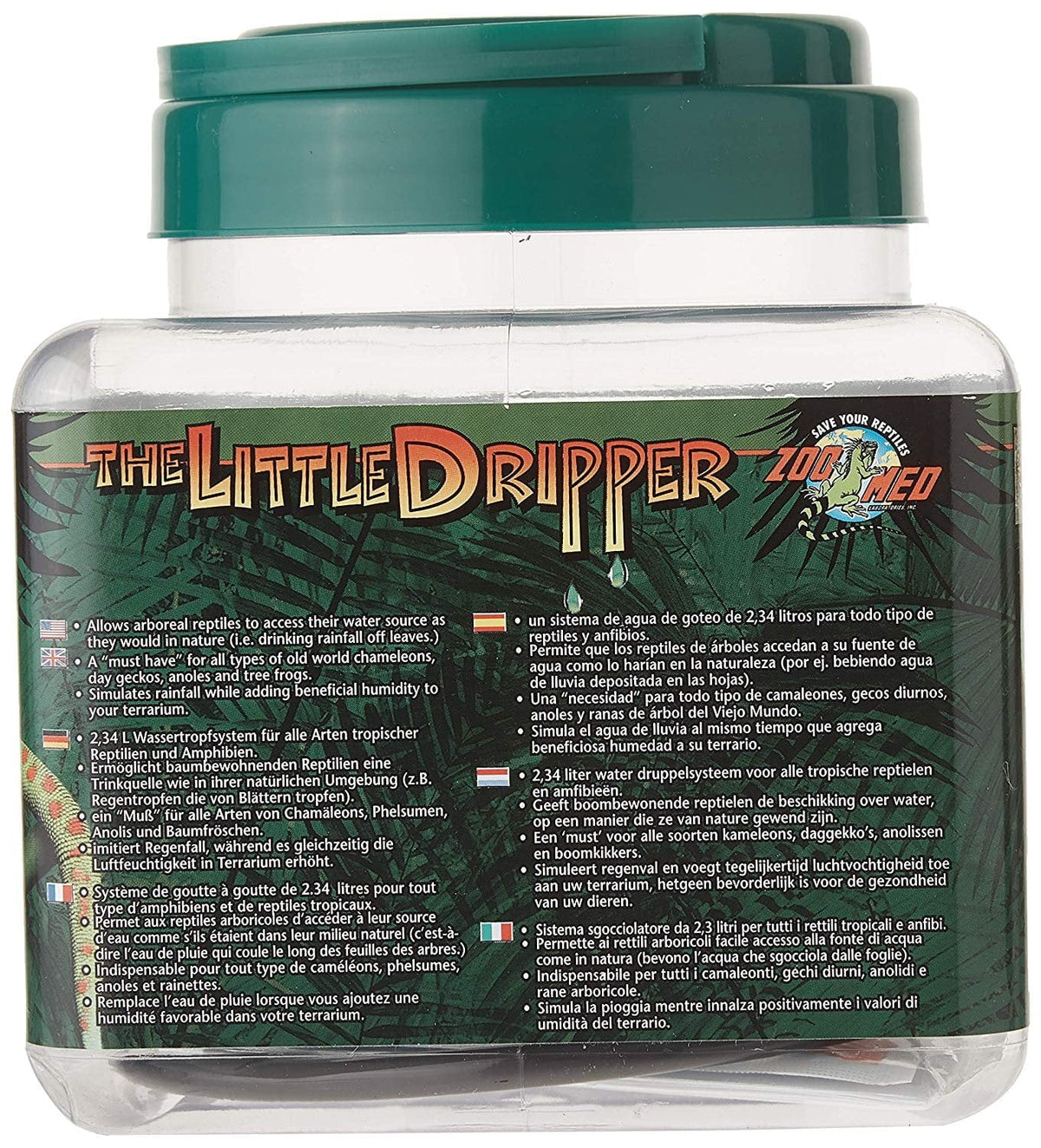 Zoo Med Little Dripper Reptile Rainfall System – 70 oz Drip Water System for Terrariums MJ's Pet Closet
