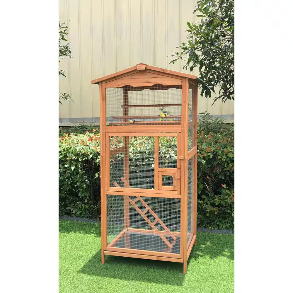 Hanover Outdoor Wooden Bird Cage – 69" Tall Aviary for Small Birds | Parakeets, Cockatiels, Finches & Parrots MJ's Pet Closet